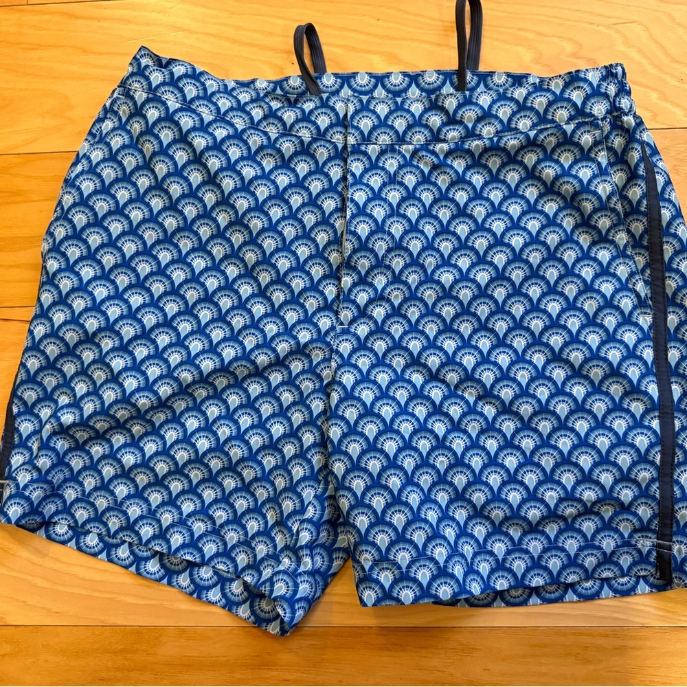 Blue Patterned Shorts - image 1